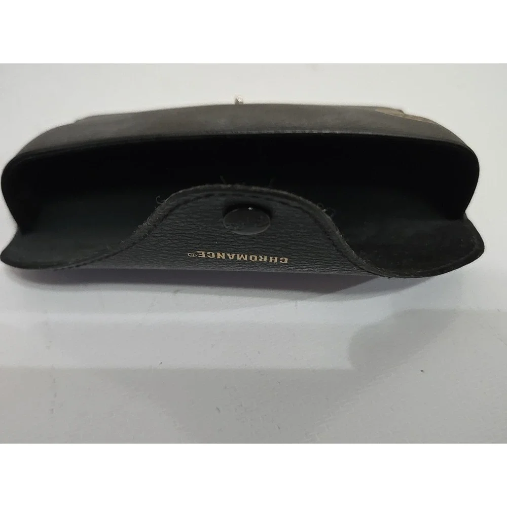 Ray-Ban Chromance Sunglasses Case Only Black Faux‎ Leather Semi Soft Authentic